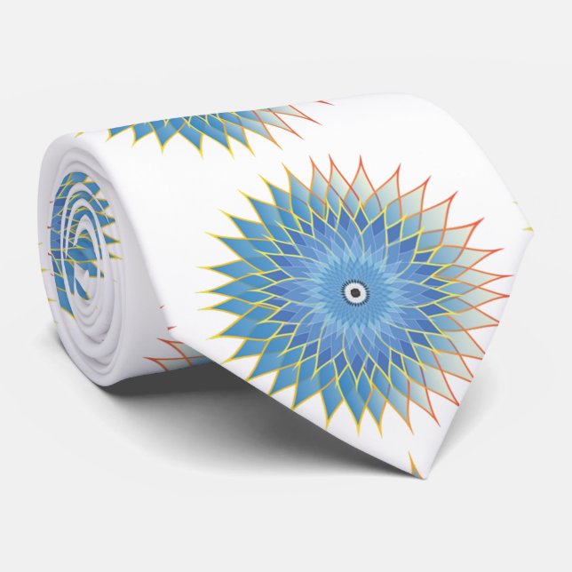 Cravate Mandala Lotus Blossom Thunder_Cove (Roulé)