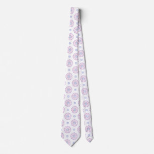 Cravate Mandala Pink Purple Blue Bigender Pride Drapeau
