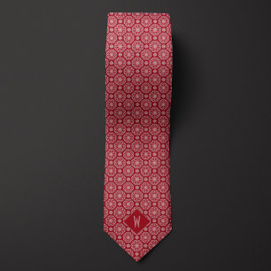 Cravate Mandala Rouge