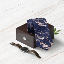 Marbre d'or Rose bleu Chic Navy