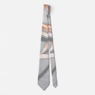 Cravate Marbre gris or rose Art Abstrait