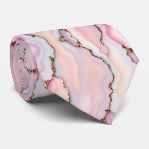 Cravate Marbre rose clair Agate Collection moderne