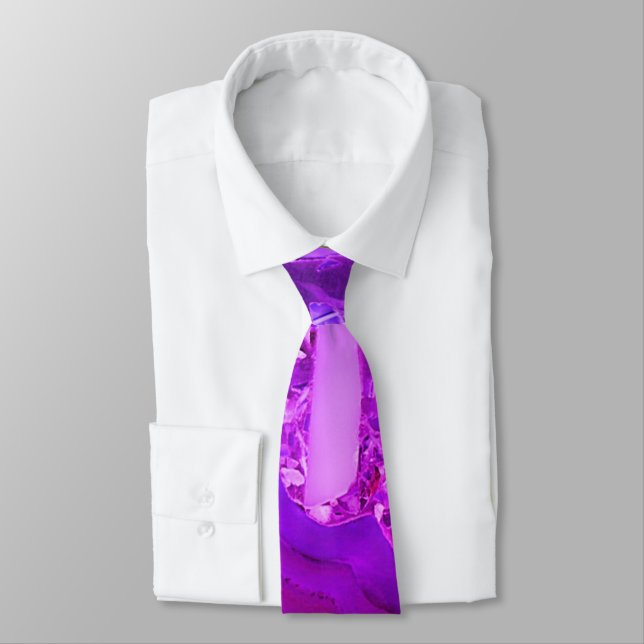 Cravate Marbre violet exotique (Attaché)