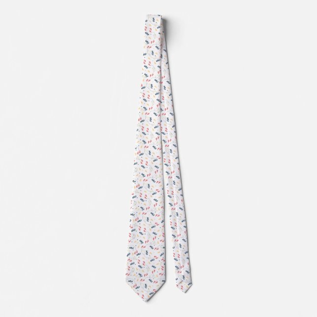 Cravate Marcher ensemble : Motif d'empreinte d'aventure (Devant)