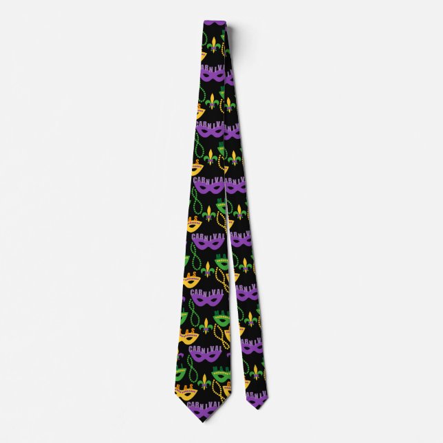 Cravate Mardi Gras Patterned (Devant)