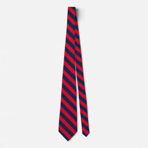 Cravate Mariage à rayures bleu et rouge marine
