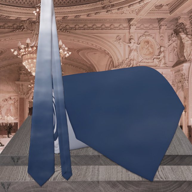 Cravate Mariage bleu marine à bleu Dusty (Créateur téléchargé)