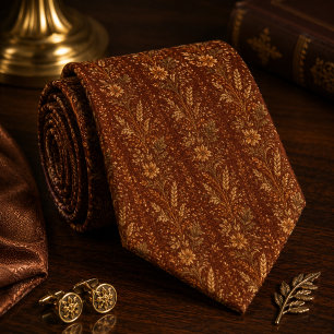 Cravate Mariage Botanique Luxueux Rouille