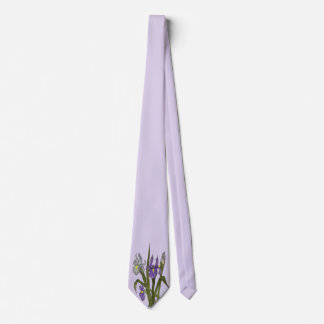 Cravate Mariage d'aquarelle violet et bleu Iris