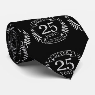 Cravate Mariage d'argent 25 ans