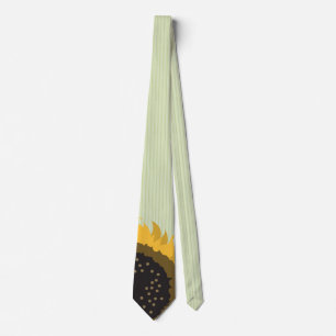 Cravate Mariage de tournesol vert Folksy rayé