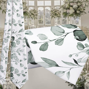 Cravate Mariage de verdure d'eucalyptus Silver Sage blanc
