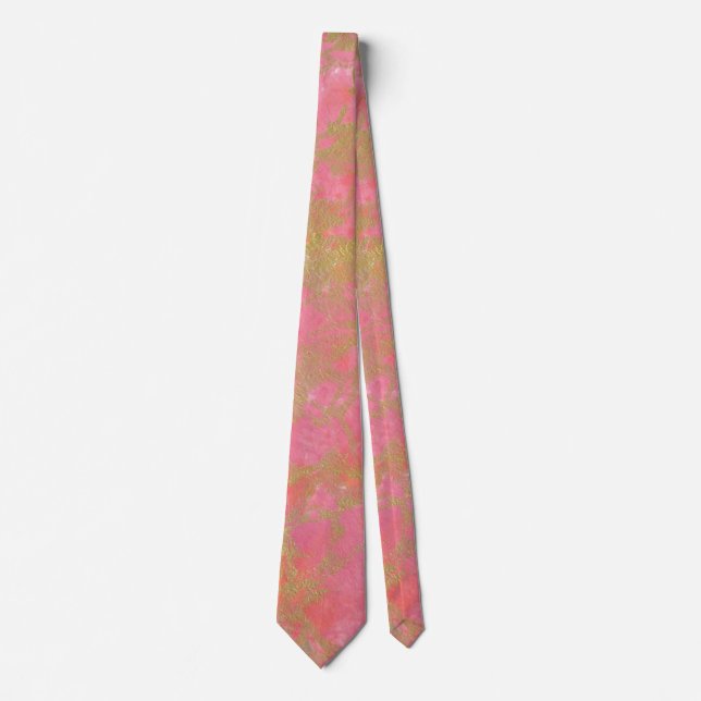 Cravate Mariage en marbre rose (Devant)