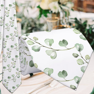 Cravate Mariage Eucalyptus vert