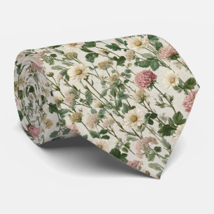 Cravate Mariage fleur sauvage Jardin Fleurs Blush & Cream