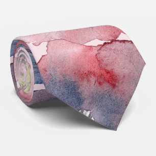 Cravate Mariage peint à l'aquarelle Flor Ever Blush Navy