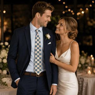 Cravate Mariages de noms de couple, damier de vérification