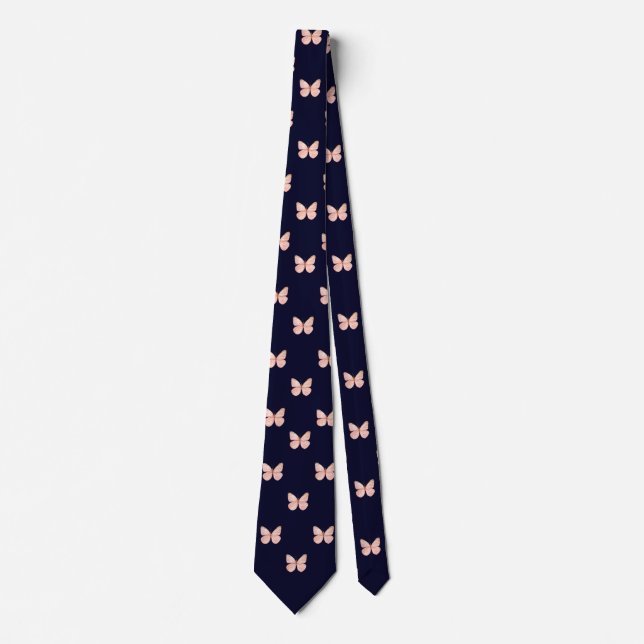 Cravate Marine Blue Butterfly Work Professionnel Hommes et (Devant)