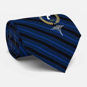 Cravate Marine faite sur commande de monogramme de