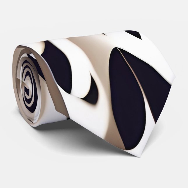 Cravate Marocco Triangle Géométrique Brown Motif (Roulé)