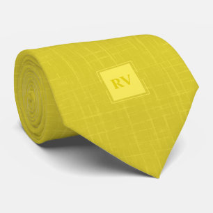 Cravate Marque de hachage de monogramme jaune Citrine clas