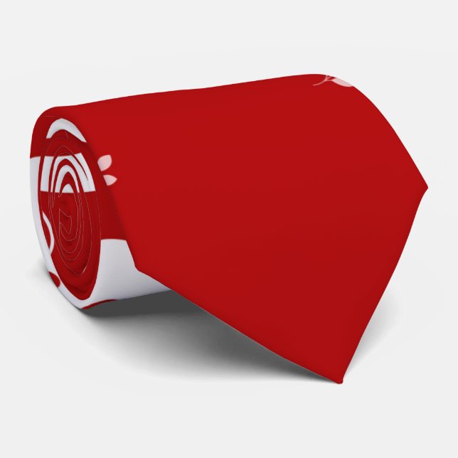 Cravate Marques à skis | Exécutif unique rouge et blanc él (Roulé)