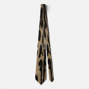 Cravate Marques de fourrure d'ambre sauvage Camo Imprimer