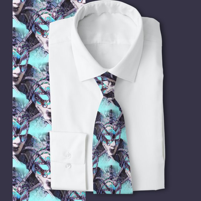 Cravate Mascarade vénitienne (Masks from the famous carnival in Venice )