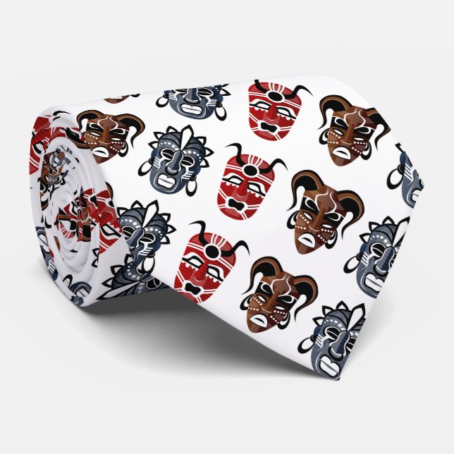 Cravate Masque tribal (Roulé)