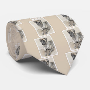 Cravate Mastiff anglais (Brindle) Peinture - Chien Art