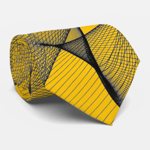 Cravate Matériel de construction Jaune et gris "Spider Web