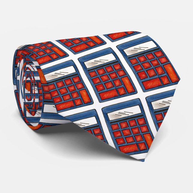 Cravate Math Mathématiques Nerd Teacher Calculateur Cravat (Roulé)
