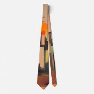 Cravate MCM Mid Century Art moderne Art Abstrait