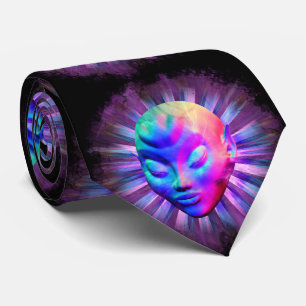 Cravate Méditation psychédélique Alien