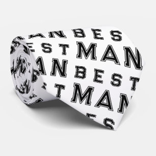 Cravate Meilleur homme blanc noir