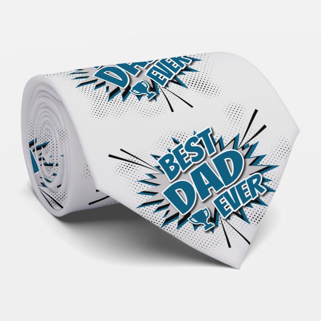 Cravate Meilleur papa jamais (Roulé)