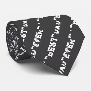 Cravate Meilleur Papa Personnalisé Année Monogramme Motif
