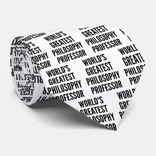 Cravate Meilleur professeur de philosophie au monde (Roulé)