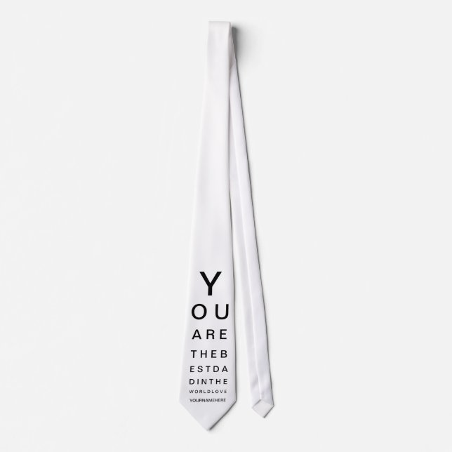 Cravate Meilleur test d'oeil papa (Devant)