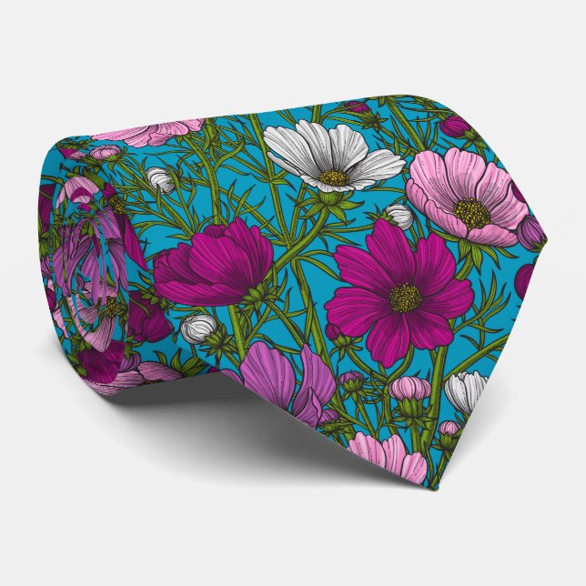 Cravate Mélange cosmos bleu (Roulé)