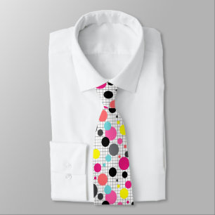 Cravate Memphis polka dots 