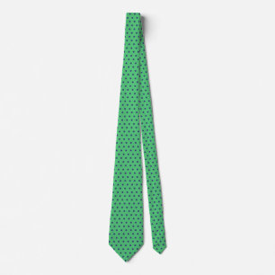 Cravate Men's Blue Polka Dot and Emerald Green Tie