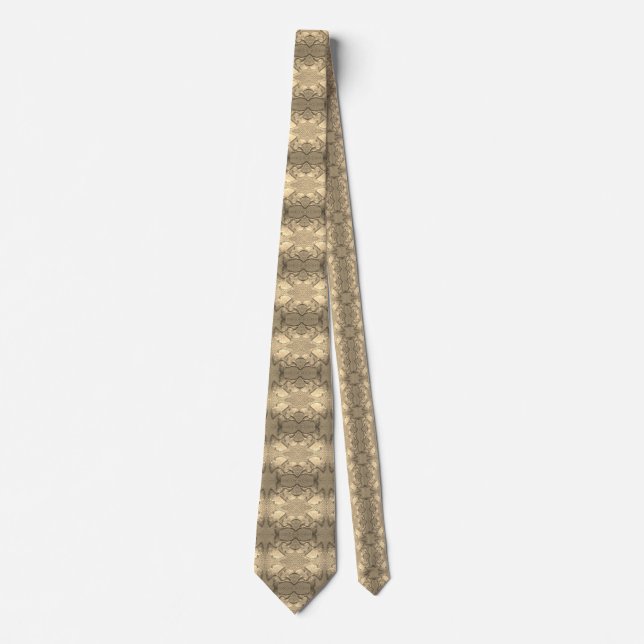 Cravate Mens Necktie Gold Gingko feuille (Devant)