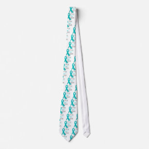 Cravate Mère - Turquoise Ribbon Cancer de l'ovaire