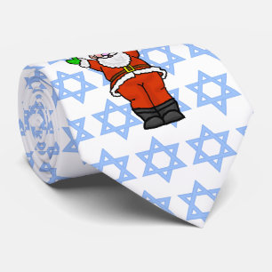 Cravate Merry Chrismukkah Necktie avec Père Noël