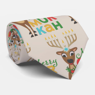 Cravate Merry Christmukkah Reindeer