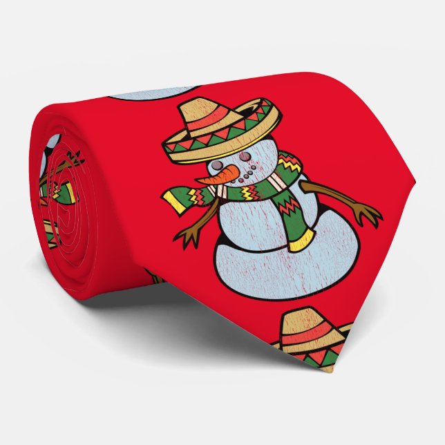 Cravate Mexique Sombrero Père Noël Thunder_Cove (Roulé)