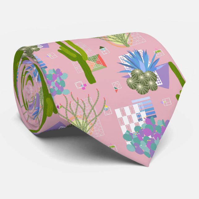 Cravate Mi siècle Moderne Désert Paysage l N'importe quell (Roulé)