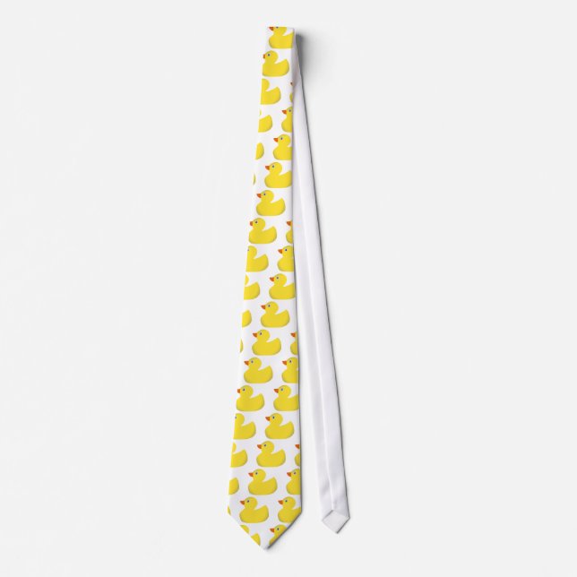 Cravate Mignon en caoutchouc jaune (Devant)