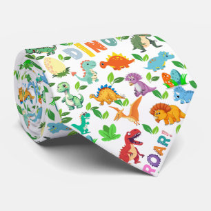 Cravate Mignonnes sortes de Dinosaures sans joint